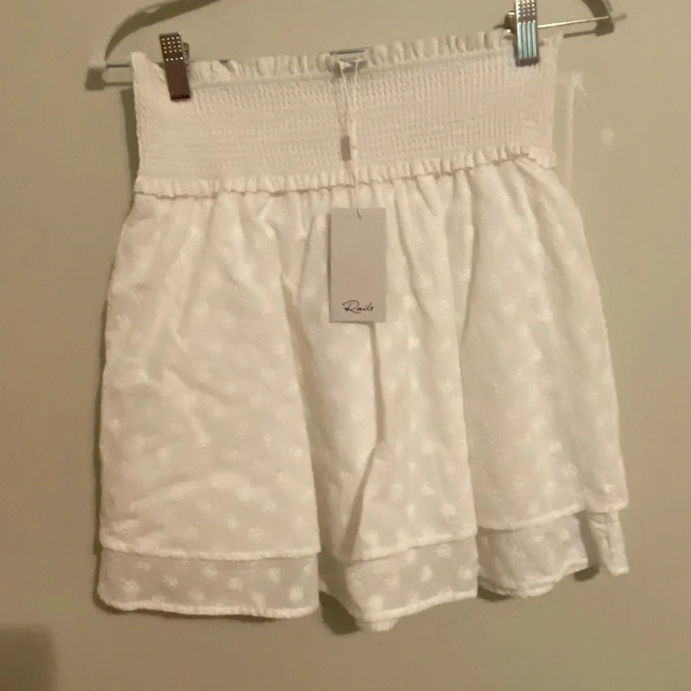 RAILS Addison Smocked Cotton Tiered Miniskirt‎